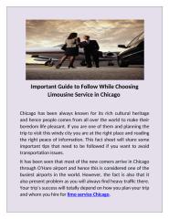 Allamericanchicago - Important Guide to Follow While Choosing Limousine Service in Chicago.pdf