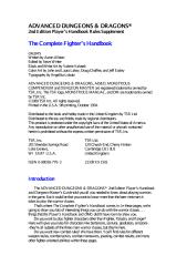 AD&D  2nd Edition - The Complete Fighter's Handbook - PHBR1 (TSR2110).pdf